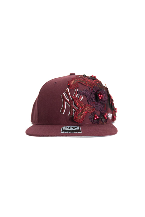 '47 Cappellino Captain New York Yankees - Wine Flowers Custom