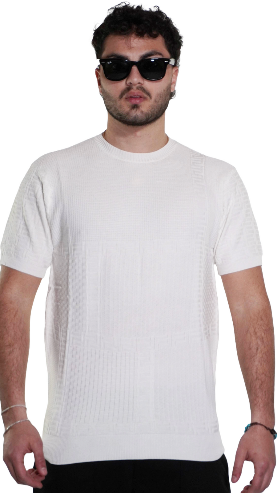 T-SHIRT BASIC MAZE WHITE