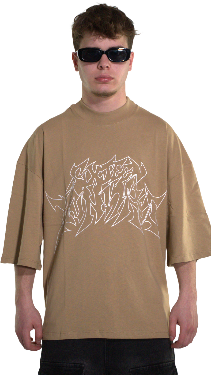 T-SHIRT GOTIC BEIGE/NERA