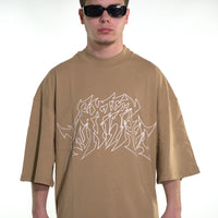 T-SHIRT GOTIC BEIGE/NERA