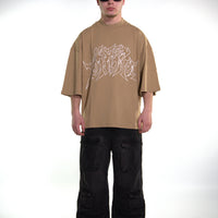 T-SHIRT GOTIC BEIGE/NERA