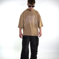 T-SHIRT GOTIC BEIGE/NERA